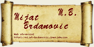 Mijat Brdanović vizit kartica